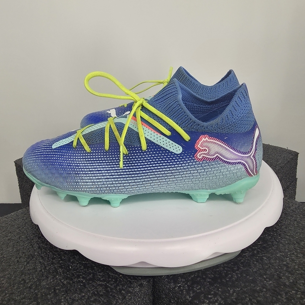 Puma Future 7 Pro FG/AG Blue Green Soccer Cleats Women 5 Men 3.5 107944-01